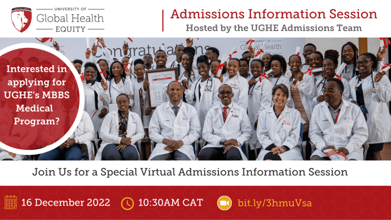 UGHE ADMISSIONS INFORMATION SESSION BACHELOR OF MEDICINE AND BACHELOR OF SURGERY