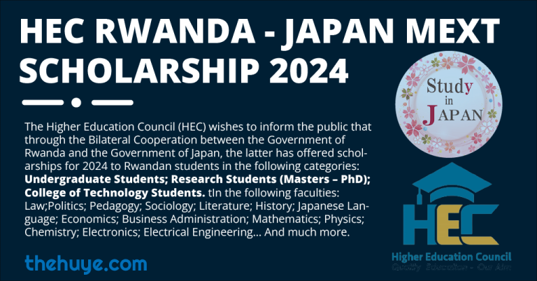 APPLICATION GUIDELINES JAPANESE GOVERNMENT (MEXT) SCHOLARSHIP FOR 2024 (UNDERGRADUATE STUDENTS)