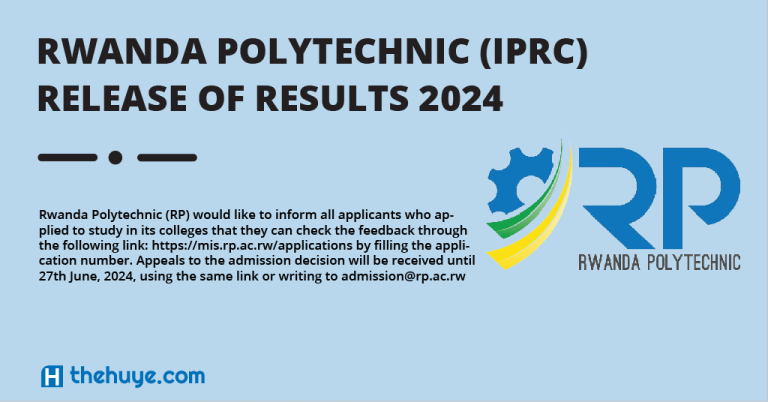 Rwanda Polytechnic (RP) Release of Application Results 2024.